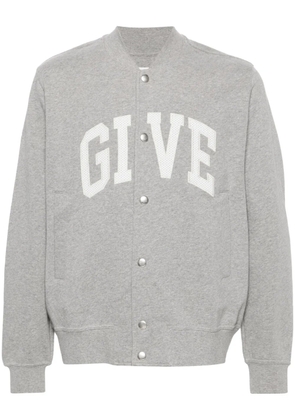 Givenchy mélange-effect cotton track jacket - Grey