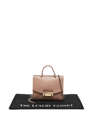 Furla Saffiano-leather flap shoulder bag - Pink