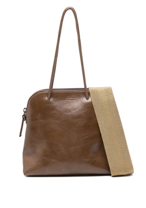 Uma Wang small soft leather clutch bag - Brown