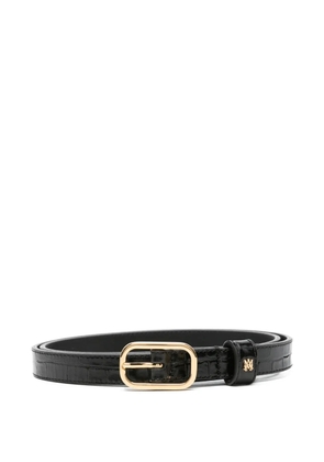 AMIRI crocodile-embossed buckle belt - Black