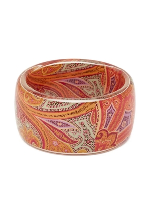 Etro Pre-Owned paisley resin bangle - Orange