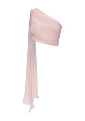 Posse Solene one-shoulder draped top - Pink