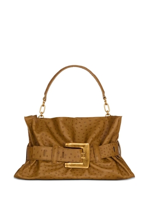 Balmain medium Anthem belt-detail Shoulder Bag - Brown