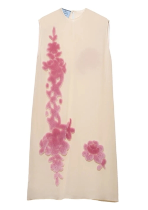 Prada Georgette midi dress - Neutrals