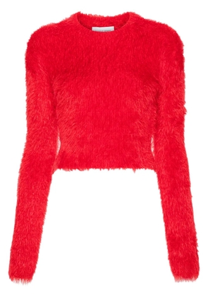 Marine Serre brushed sweater - Red
