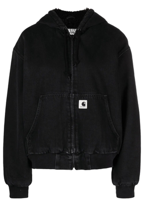 Carhartt WIP logo-patch cotton jacket - Black