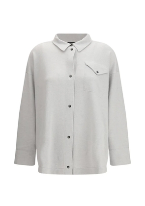 Fabiana Filippi patch-pocket button knit shirt - Grey