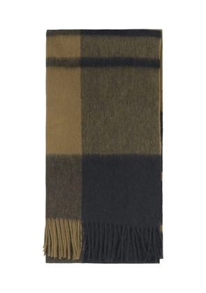 Barbour tartan-check fringed scarf - Brown