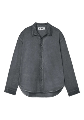 Sunnei washed-effect button-up shirt - Grey