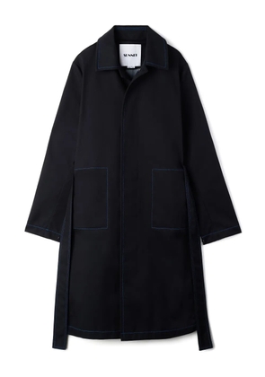 Sunnei contrast stitching coat - Blue