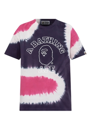 A BATHING APE® tie-dye logo T-shirt - Blue