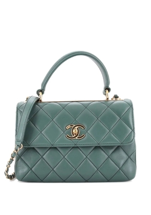 CHANEL Pre-Owned Trendy CC Top Handle Bag Quilted Lambskin Small shoulder bag - Green