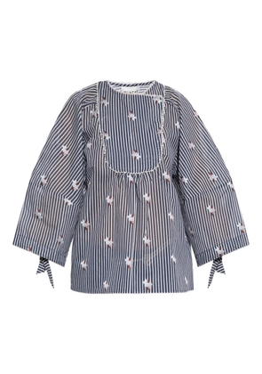 MUNTHE organic cotton-blend blouse - Blue