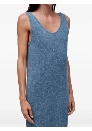 Osklen knitted side-split maxi dress - Blue