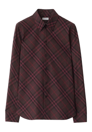 Burberry check-pattern cotton shirt - Red