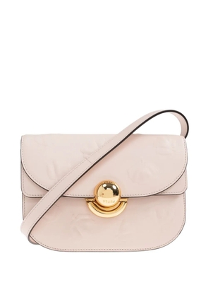 Furla mini Sfera embossed-leather crossbody bag - Neutrals