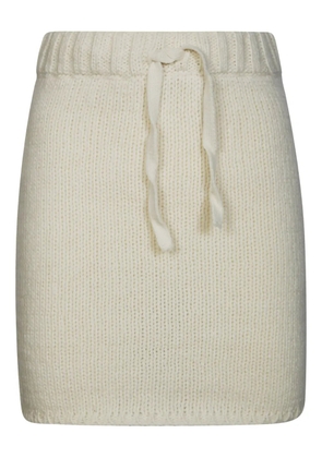Fiorucci drawstring pocket knitted skirt - White