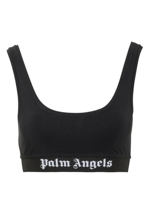 Palm Angels logo-print top - Black