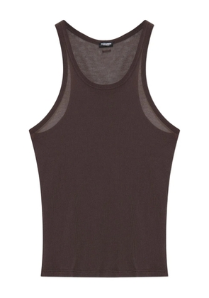 DSQUARED2 ribbed tank top - Brown