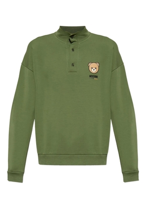 Moschino button bear-graphic polo shirts - Green