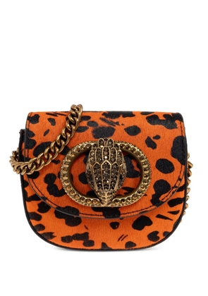 Kurt Geiger London mini Chelsea leopard-print cross body bag - Orange