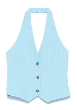 Merci slub-textured top - Blue