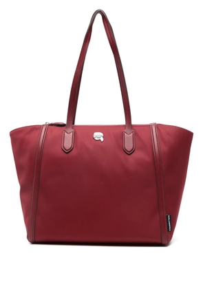 Karl Lagerfeld leather-trimmed tote bag - Red