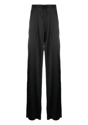 Balenciaga loose-cut stretch-satin trousers - Black