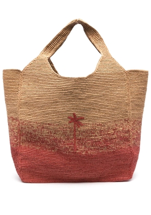 Manebi Raffia Maxi tote bag - Neutrals