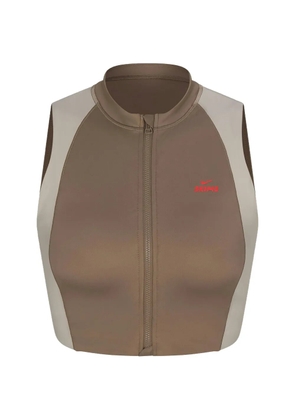 Skims x Nike front zip bra - Brown