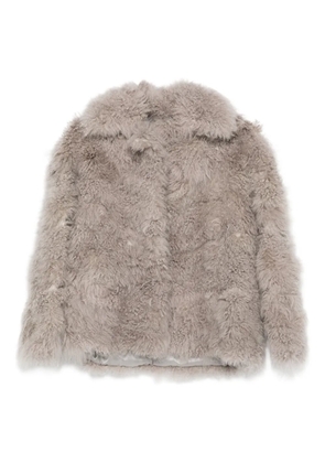 Simonetta Ravizza oversized-collar jacket - Grey