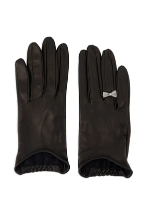 OUR LEGACY bow-detail leather gloves - Black