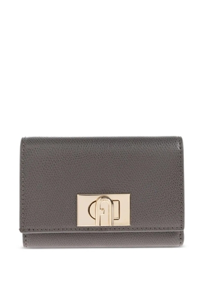 Furla lock-detail leather wallet - Grey