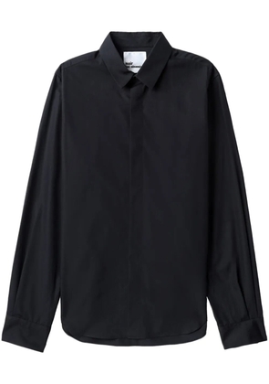 Noir Kei Ninomiya long-sleeved cotton shirt - Black