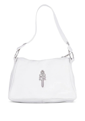 Chrome Hearts dagger chicken nugget leather bag - White