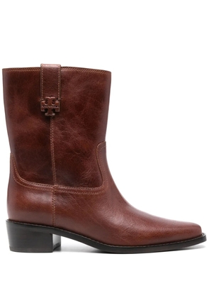Tory Burch 40mm Double T-motif boots - Brown