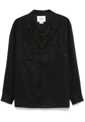 WTAPS camp-collar shirt - Black