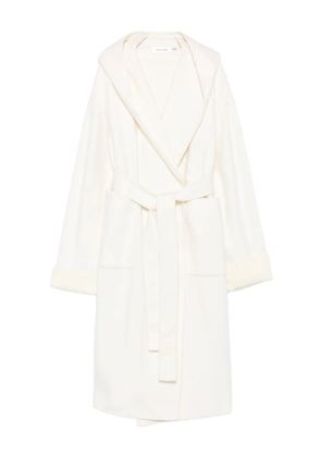 Aya Muse hooded knitted-cuff coat - Neutrals