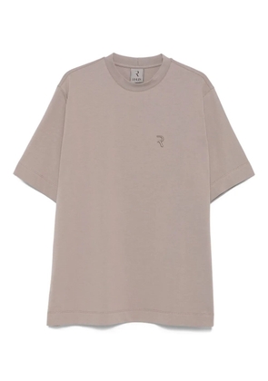 Rhun logo-embroidered cotton T-shirt - Grey