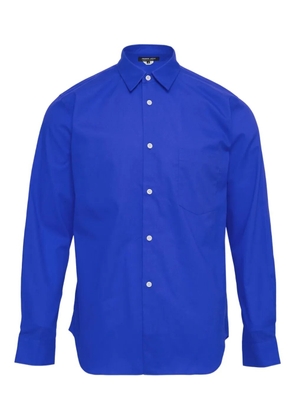Comme des Garçons Homme Deux long-sleeved patch-pocket shirt - Blue