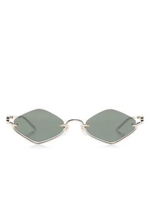 Gucci Eyewear geometric-frame sunglasses - Gold
