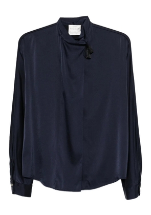 Forte Forte tassel-detailed high-neck blouse - Blue
