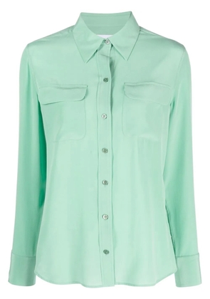 Equipment long-sleeve silk shirt - Green