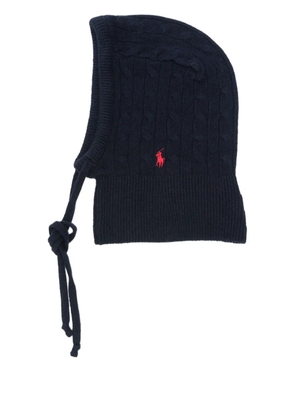 Polo Ralph Lauren cable-knit tie balaclava - Blue