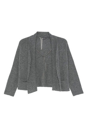 SUSANNE BOMMER loose-fit cropped cardigan - Grey