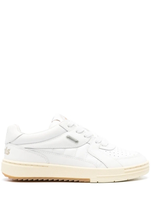 Palm Angels University leather sneakers - White