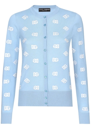Dolce & Gabbana DNA logo print cardigan - Blue