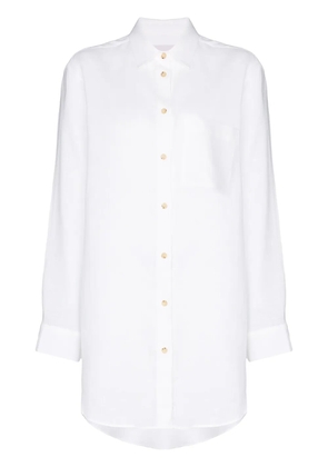 Asceno oversized linen shirt - White