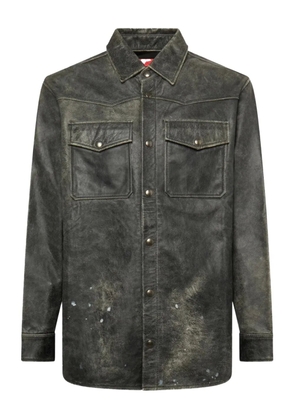 KUSIKOHC leather shirt - Black
