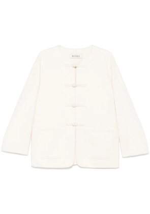 Róhe braid-trim jacket - Neutrals